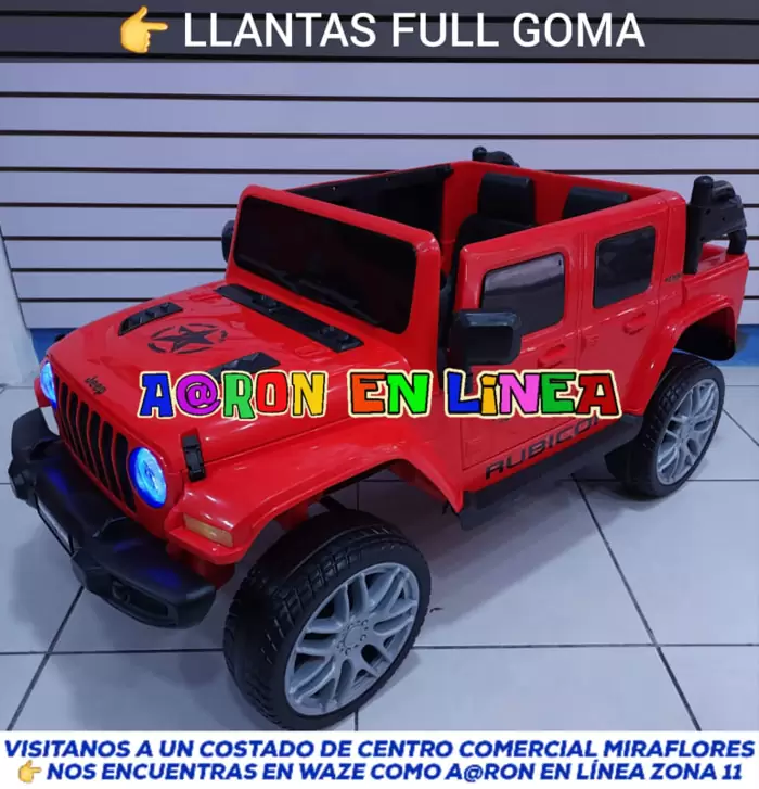 Q2,500
 

 (Rebajado 14%) Jeep Wrangler Eléctrico Con Llantas de Goma