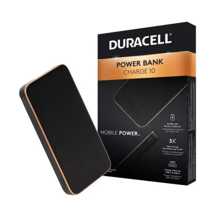 Q450 Batería Portátil de 10,000 Mah marca Duracell, Nueva y Sellada!