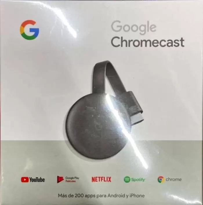 Q650 Google Chromecast para Televisión, Nuevo y Sellado!