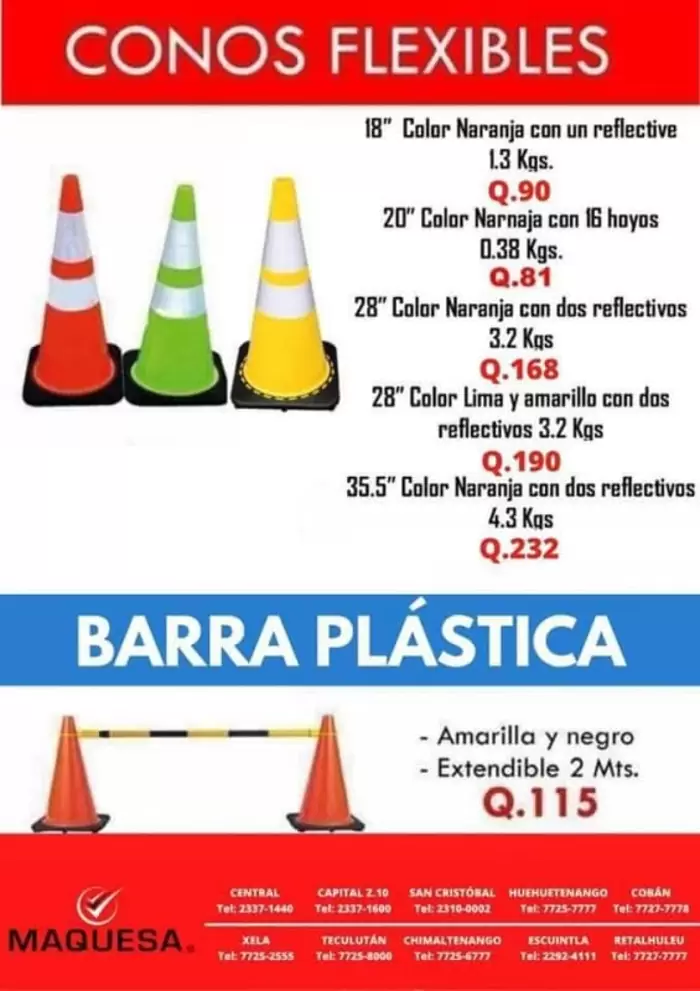 Q81 CONOS FLEXIBLES Y BARRA PLASTICA