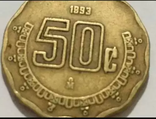 Q 2,000.00 3 monedas de a 50 c mexicanos 2 del 1893 y 1 de 2008