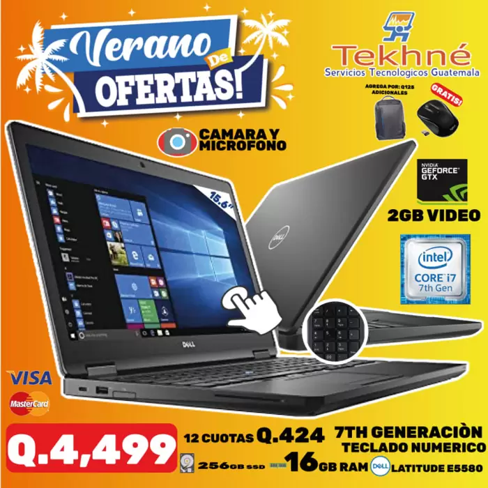 Q4,499 Laptop core i7/ 16gb de ram / oferta en portátiles