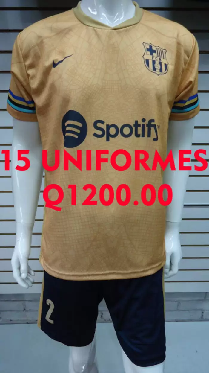 Q1,200 15 uniformes de futbol sublimados q1200.00