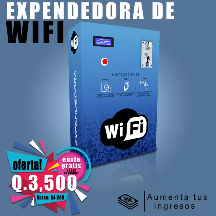 Q3,500 EXPENDEDORAS DE WIFI | envió gratis